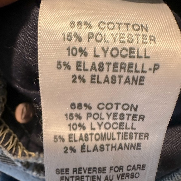 7 for All Mankind Jeans with Gold Metallic tuxedo stripe. Ankle crop denim. - Picture 4 of 7